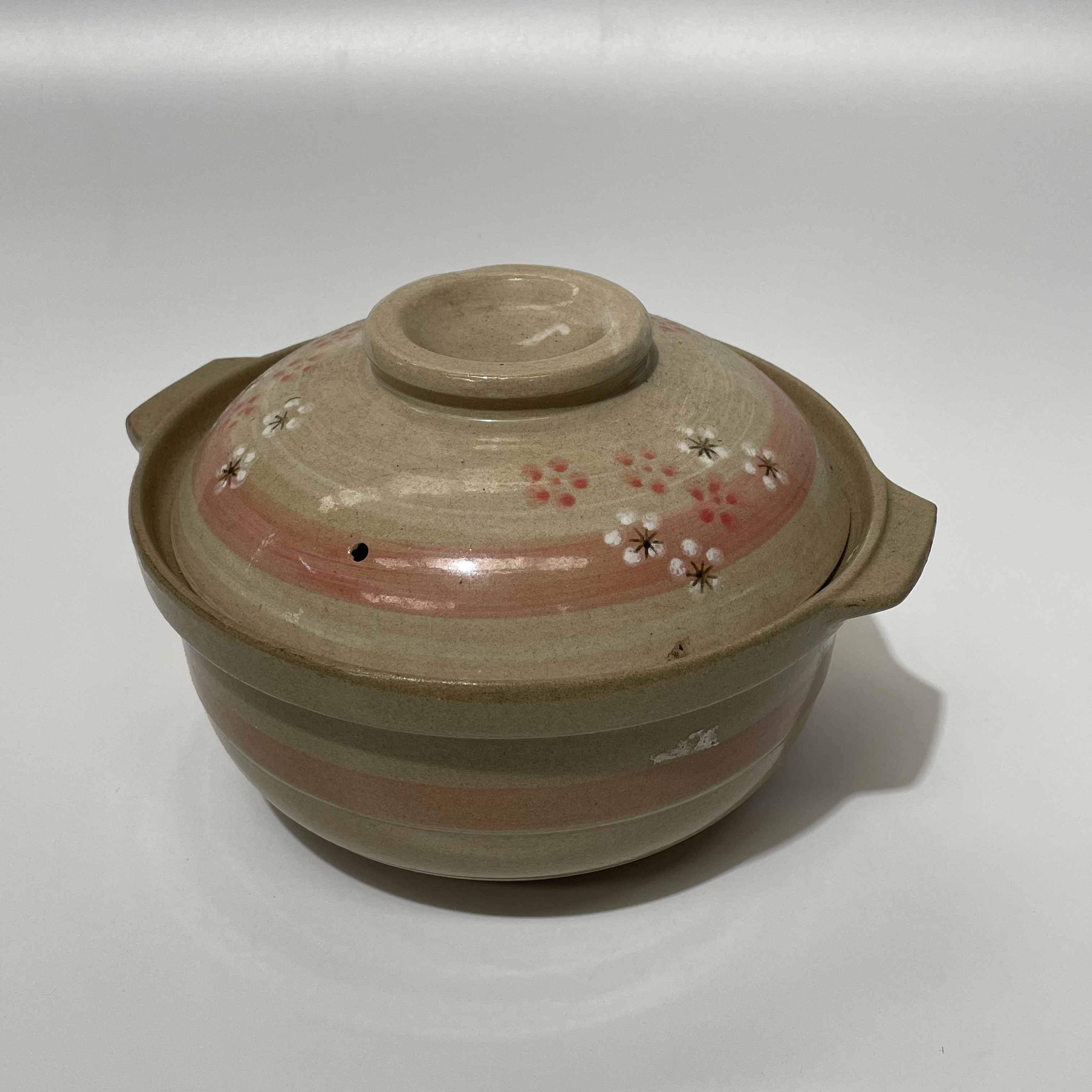 SERVING DISH, Earthenware W cherry blossom pattern 