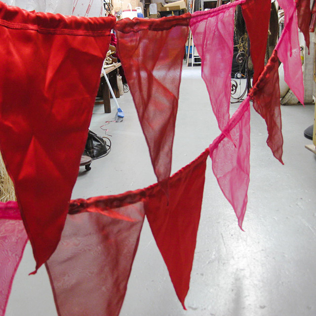 BUNTING, Assorted Satin & Chiffon - 10m Length