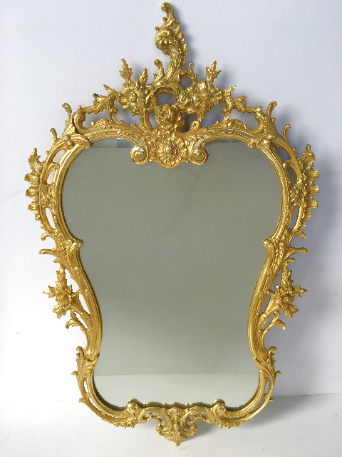 MIRROR, Ornate Gold - Decorative Oval Shape 60 x 78cm H