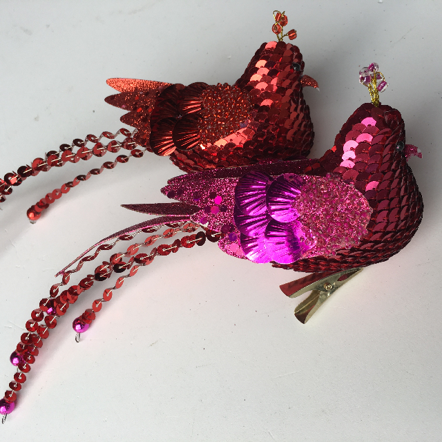 BIRD, Sequin Glitter Pink / Red