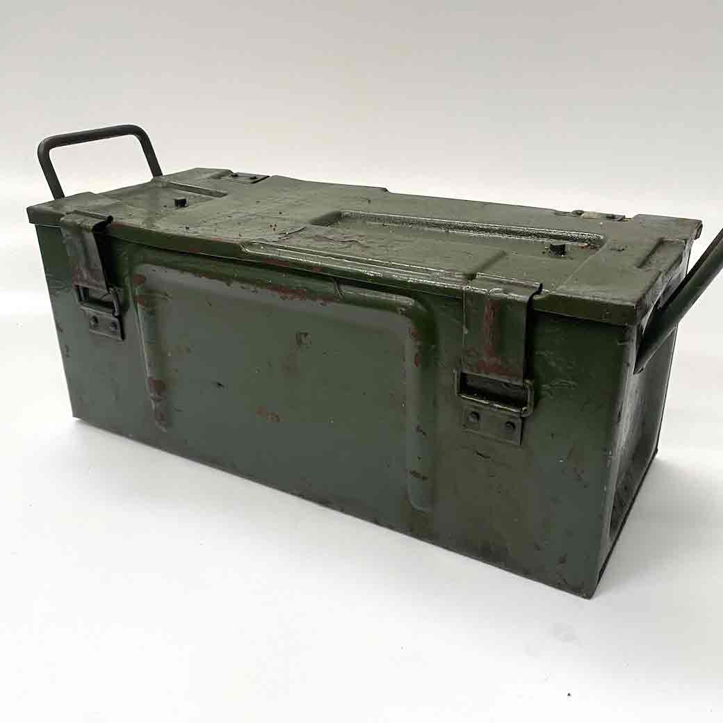 AMMO BOX, Metal - Green 48 x 20 x 20cmH
