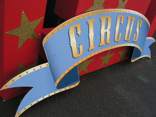 SIGN - Circus Large 2.5m wide - Blue, Cream, Gold