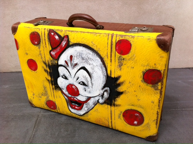 SUITCASE, R Yellow - Clown Face