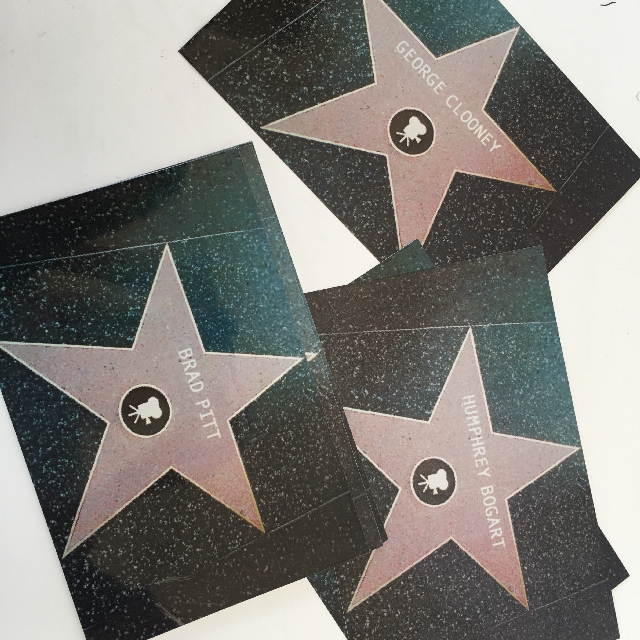 HOLLYWOOD Walk of Fame Stars A4 Laminated