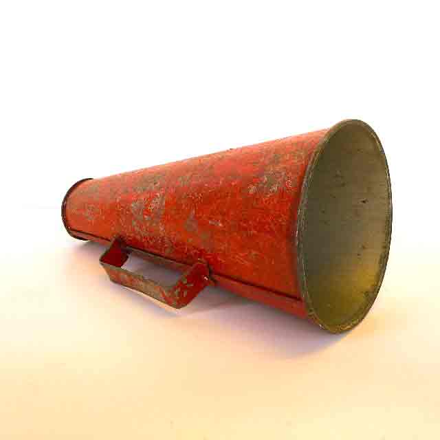 MEGAPHONE, (Loudhailer) Red Metal Vintage