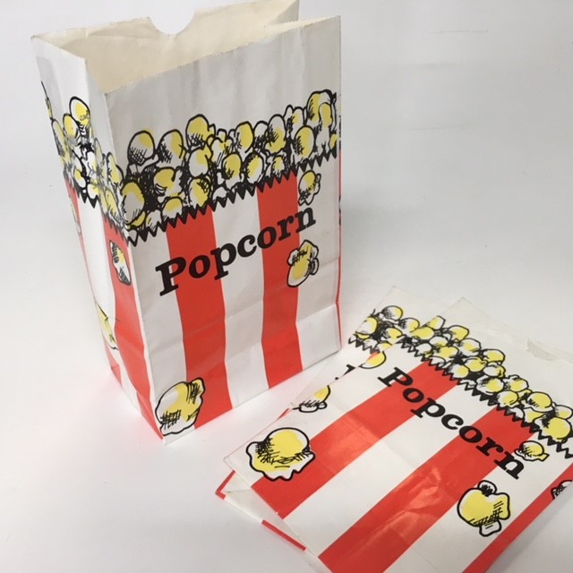 POPCORN BAGS, Classic Red & White