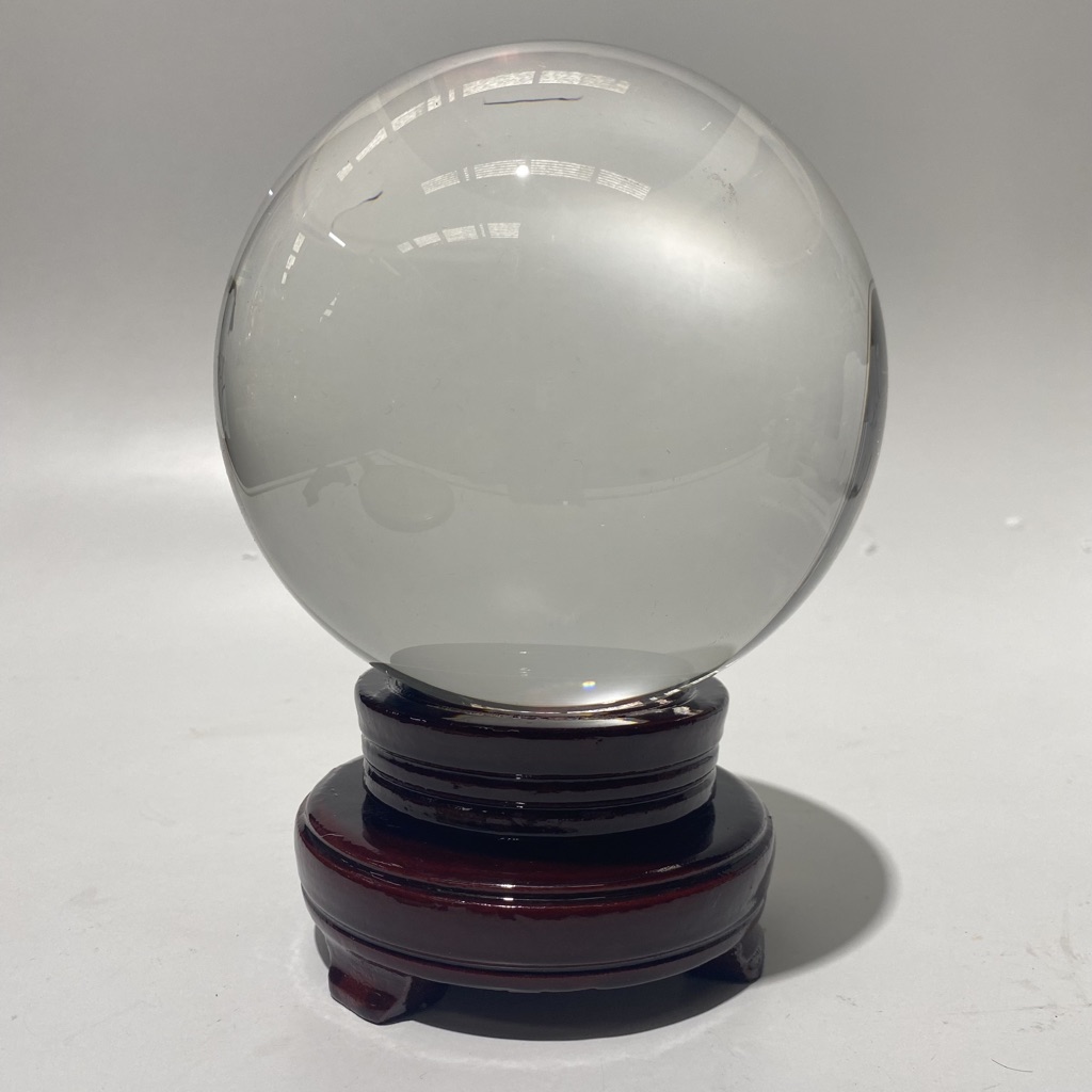 CRYSTAL BALL, Fortune Tellers - Large 15cm Diameter Ball on Timber Stand