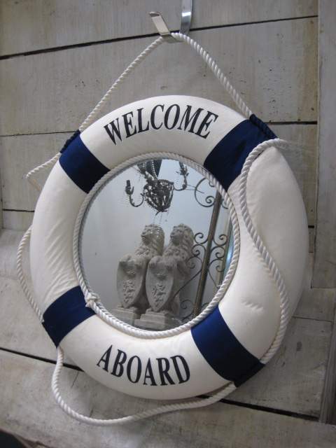 MIRROR, Lifering Welcome Aboard Mirror 50cm