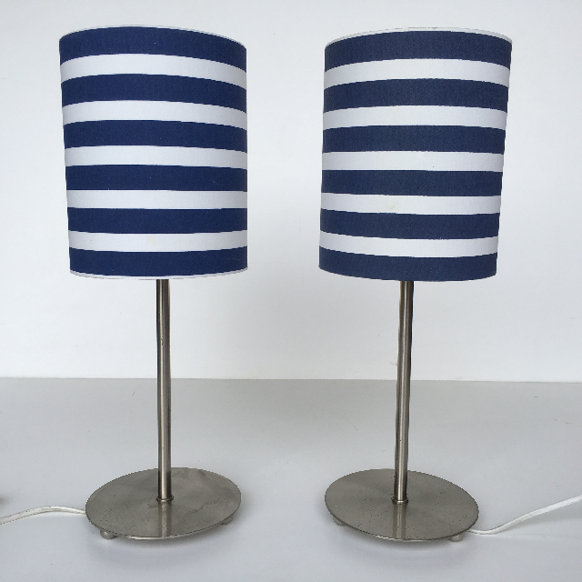 LAMP, Table Lamp - Navy White Stripe