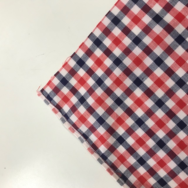 TABLECLOTH, Red, Blue and white Check 110 x 125cm
