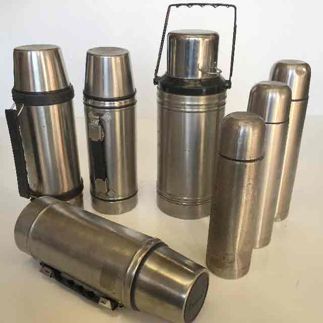 THERMOS, Stainless Steel Large Assorted, THE0009 - Medium, THE0010 - Small