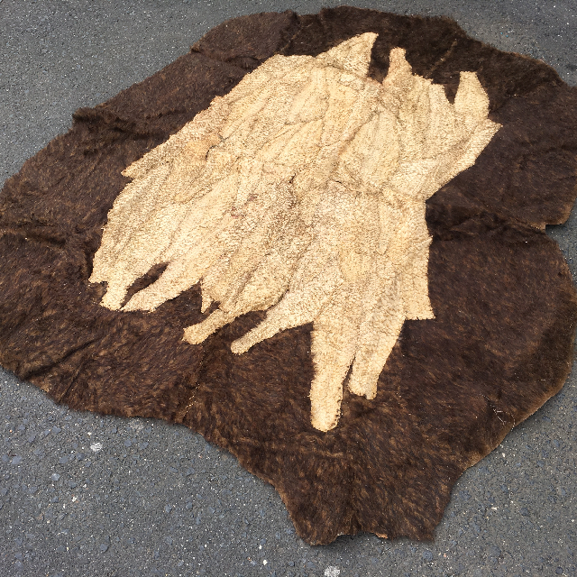 ANIMAL HIDE, Faux Animal Fur w Barramundi Detail 2m x 1.5m