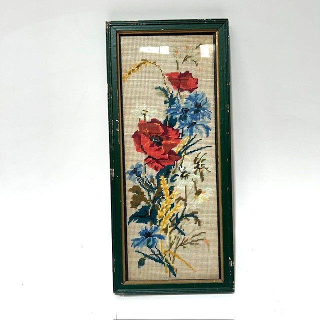 ARTWORK, Tapestry Or Embroidery Floral 54cm x 24cm