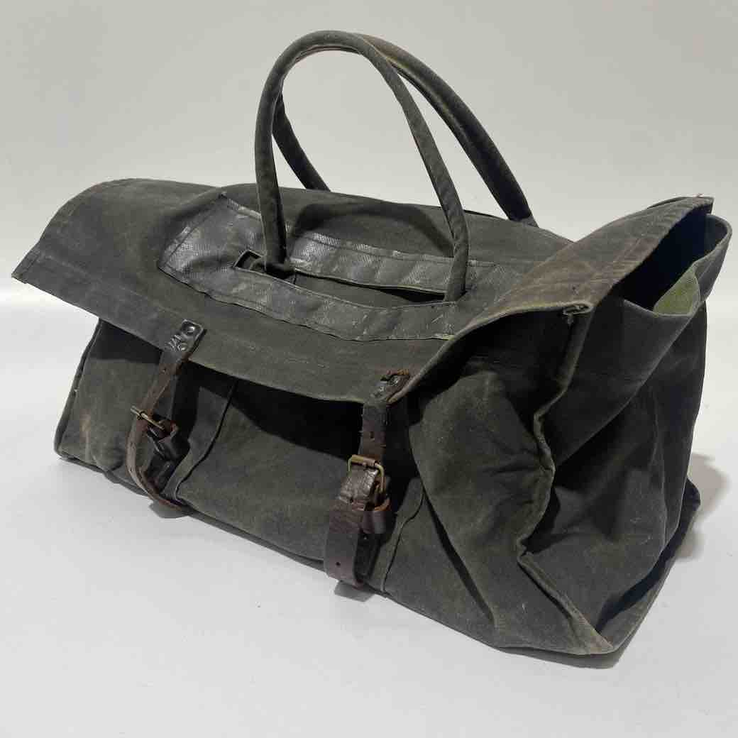 BAG, Gladstone Style Workman - Black Canvas w Leather Detail