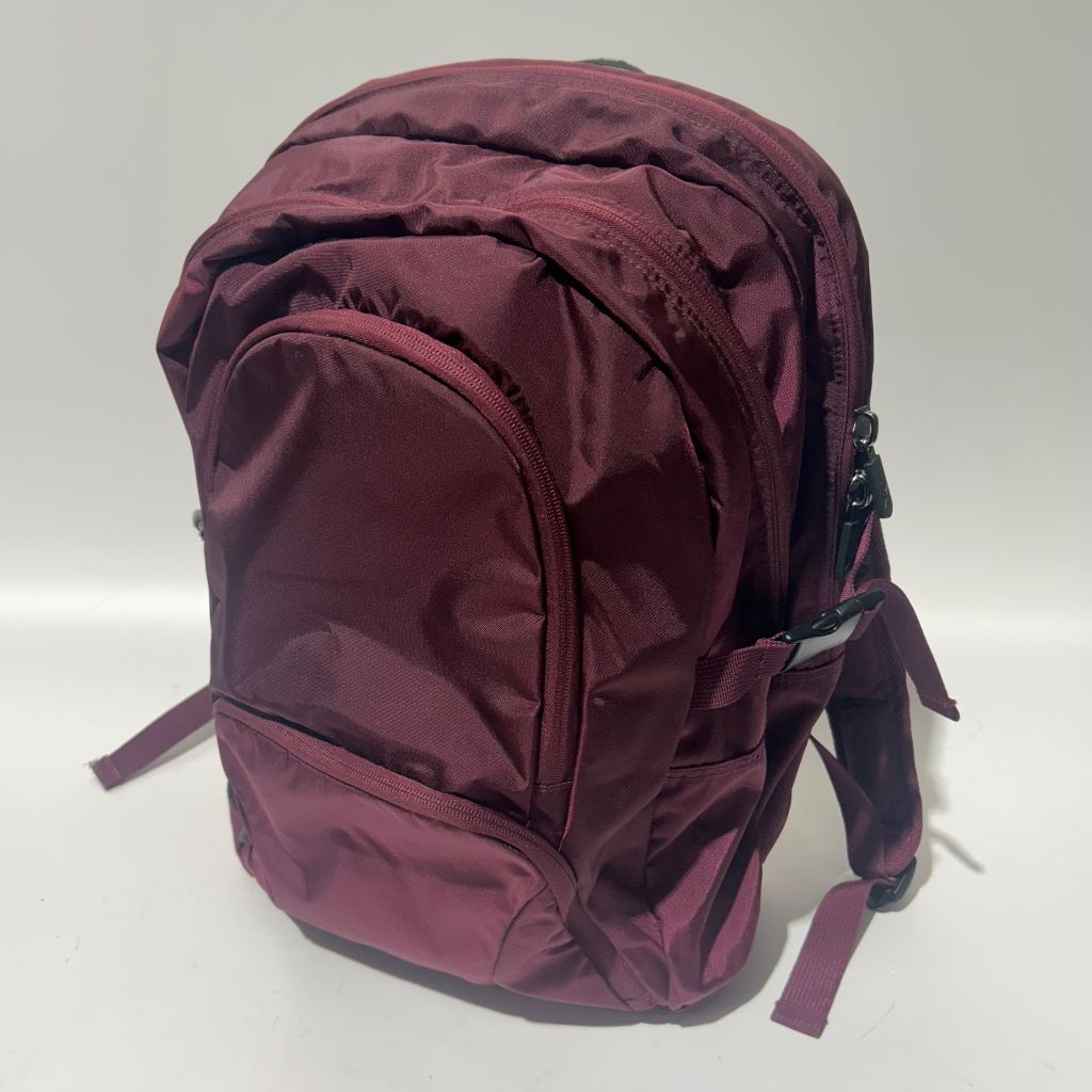 BAG, School Bag - Burgundy Backpack Square Spartan 