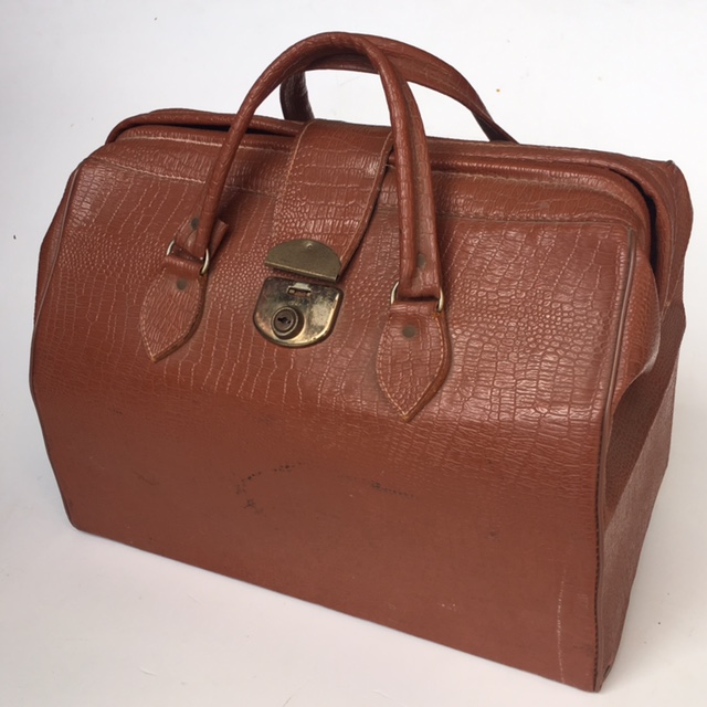 BAG, Gladstone Style Briefcase - Mid Brown