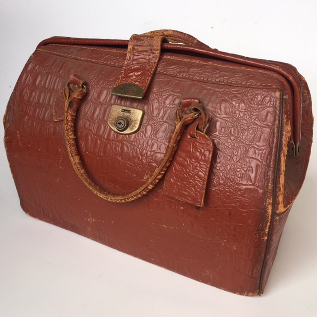 BAG, Gladstone Style Briefcase - Red Brown (Worn)