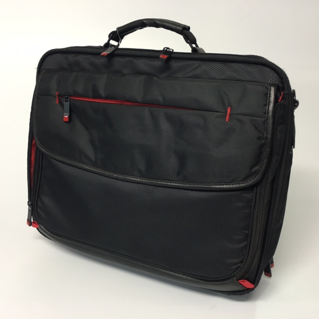 BAG, Laptop Case - Black w Red Detail