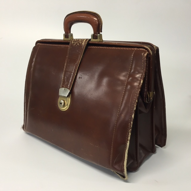 BRIEFCASE, Expanding Style - Vintage Brown