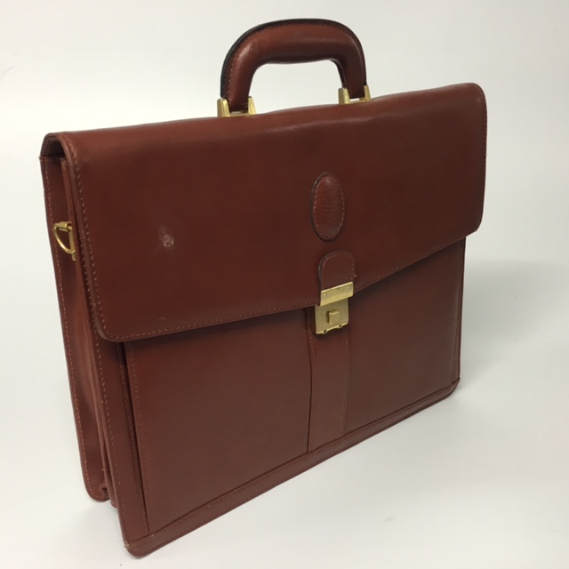 BRIEFCASE, Slimline - Brown