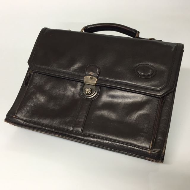 BRIEFCASE, Slimline - Dark Brown
