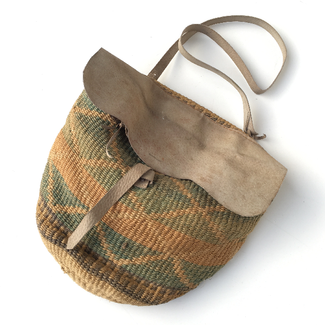 BAG, African Market Style W Suede Flap