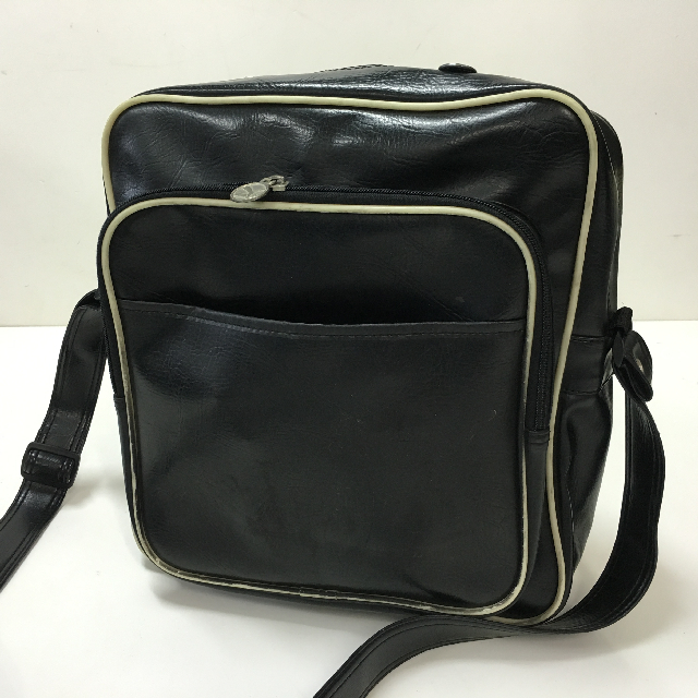 BAG, Retro Vinyl - Black w White Trim