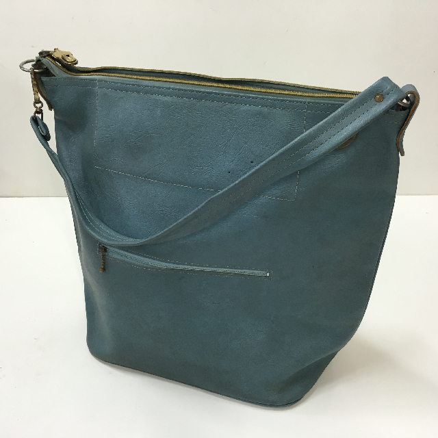 BAG, Retro Vinyl - Blue Shoulder Bag
