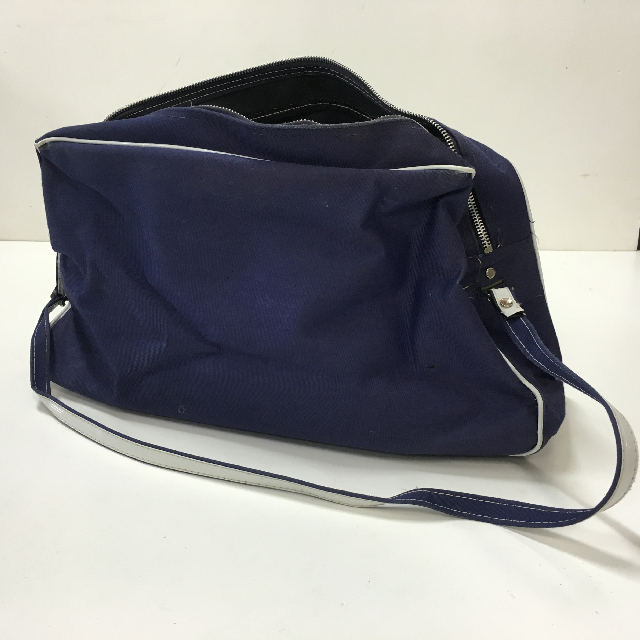 BAG, Retro - Blue w White Trim
