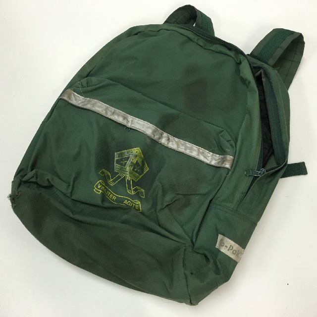 BAG, School Bag - Green Backpack