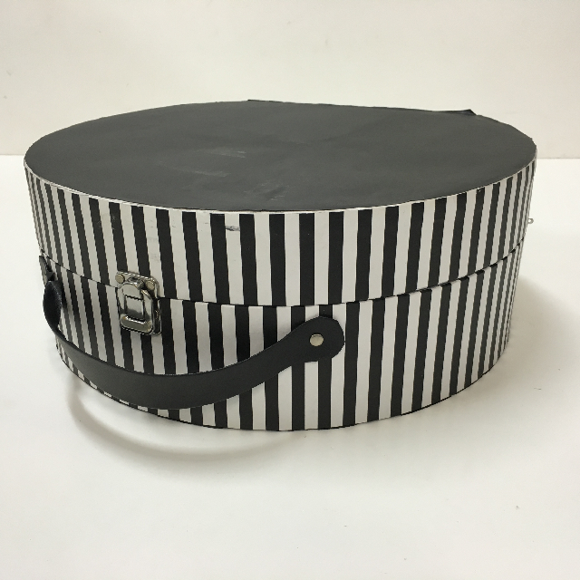 BOX, Hat Box - Black & White Stripe