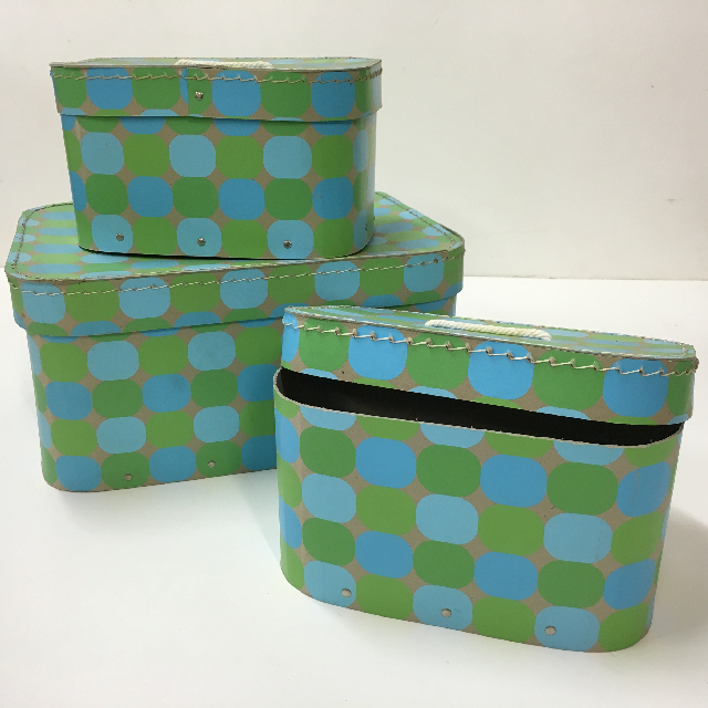 BOX, Storage Box - Blue & Green Spots Medium, Small BOX0010