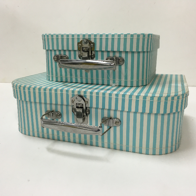 BOX, Suitcase - Striped Cardboard (Large)