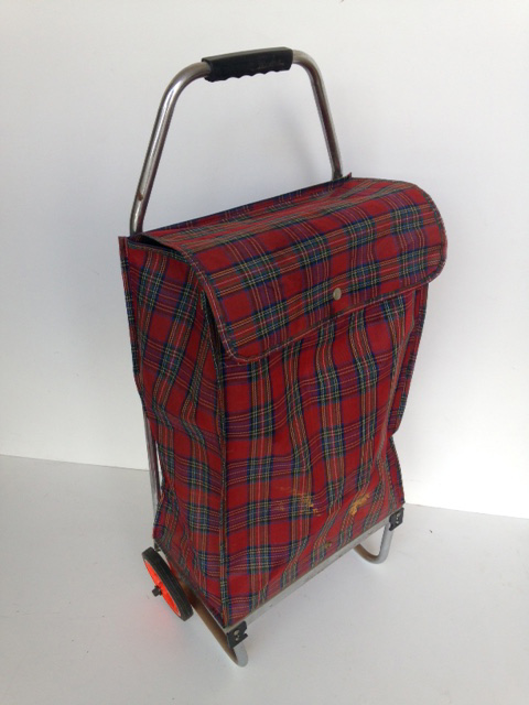 TROLLEY, Shopping Trolley - Red Tartan