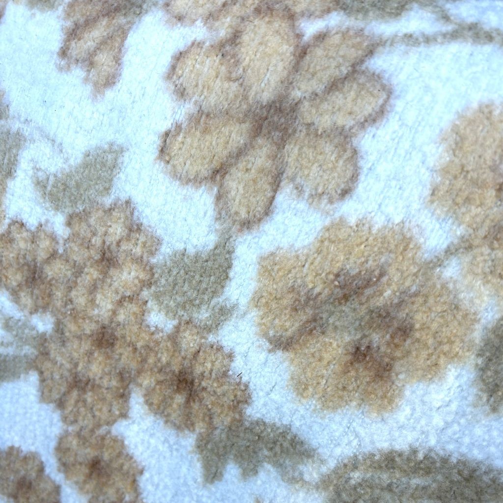 BLANKET, Floral Tan and Brown