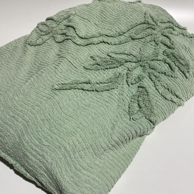 BLANKET, Bedspread - Chenille Pale Green (Single)
