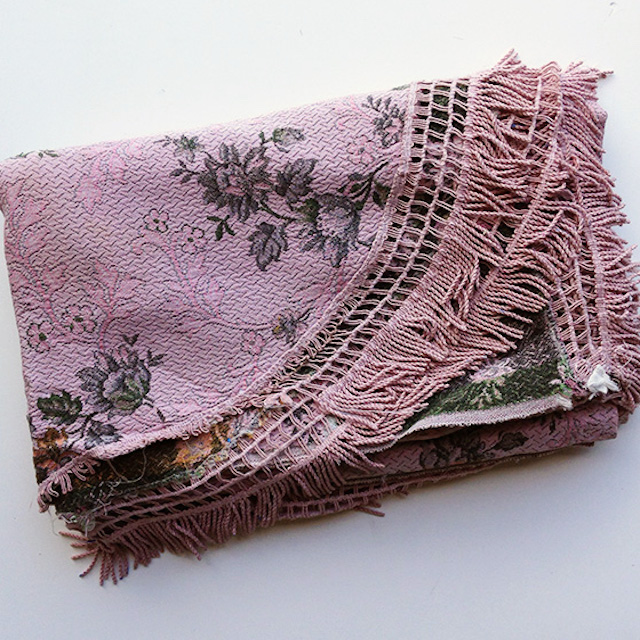 BLANKET, Bedspread - Lilac Floral Brocade