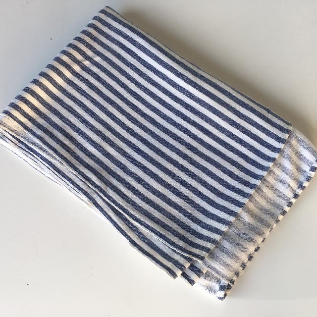 SHEET, Navy and White Ticking Striped