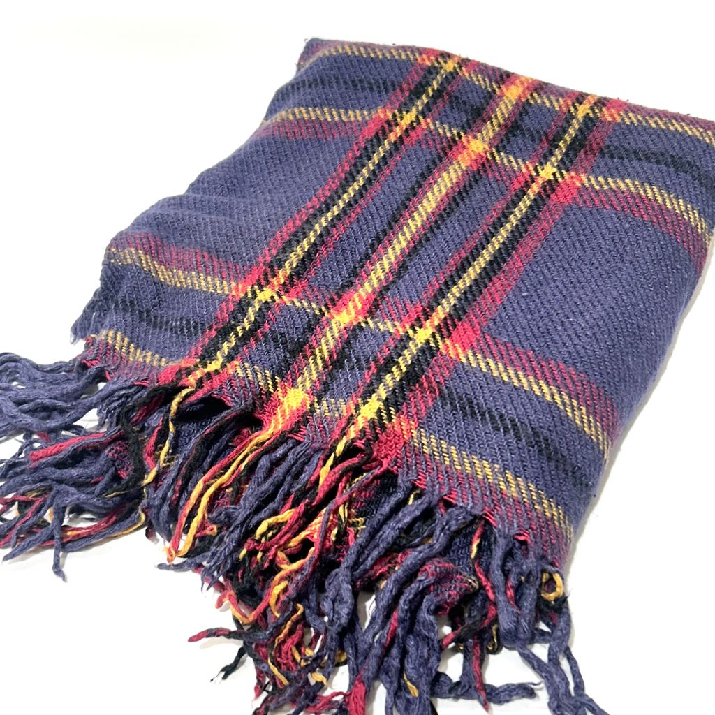 BLANKET, Picnic Blanket - Purple,Yellow, Red Tartan