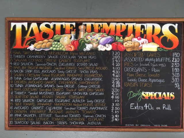 BLACKBOARD, Menu - Taste Tempters 100cm x 1.6m