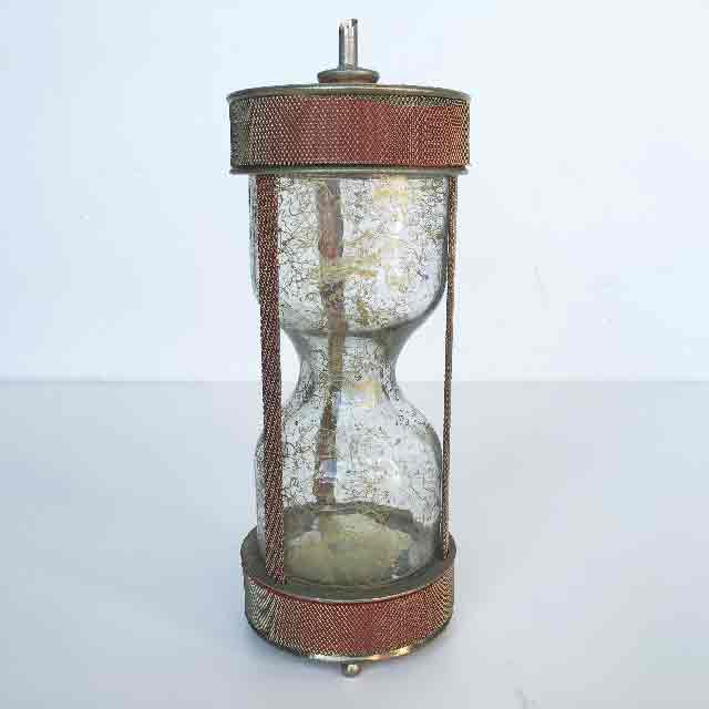 HOURGLASS, Brass and Red Bottle