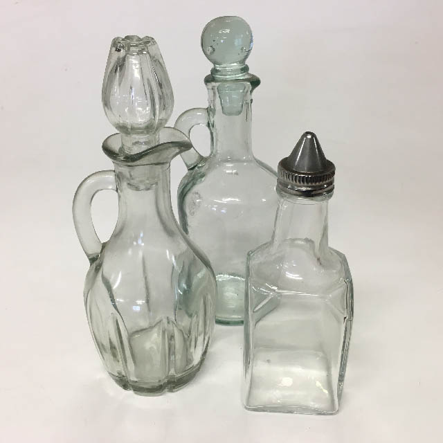 CONDIMENT BOTTLE, Assorted Glass - Small