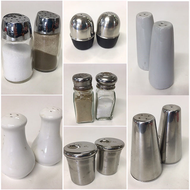 SALT & PEPPER SHAKER, Contemporary Cafe Style - Assorted Pairs