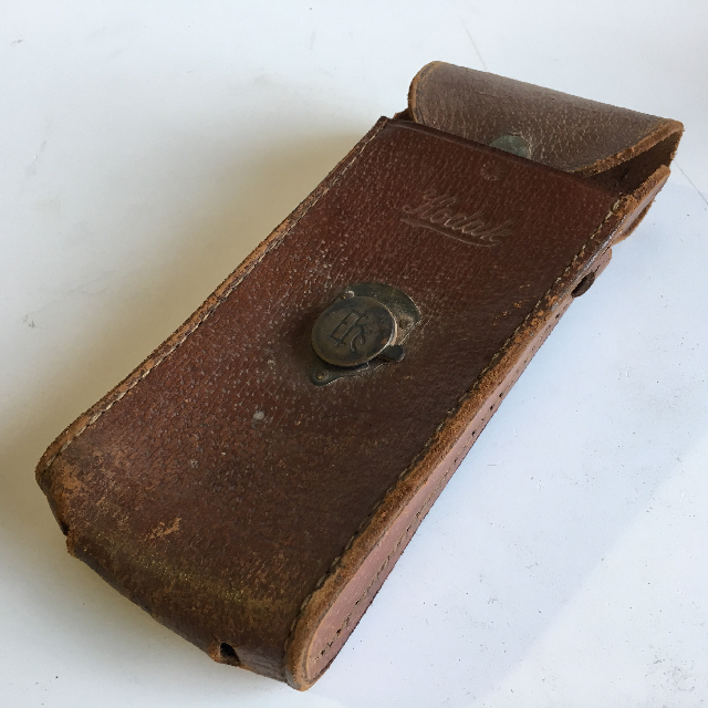 CAMERA CASE, Brown Leather Kodak - Suits Vintage Folding Camera