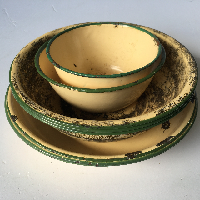 ENAMELWARE, Plates or Bowls - Cream
