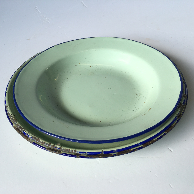 ENAMELWARE, Plates or Bowls - Green