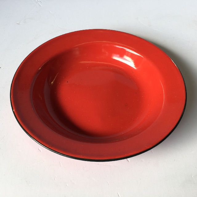 ENAMELWARE, Plates or Bowls - Red