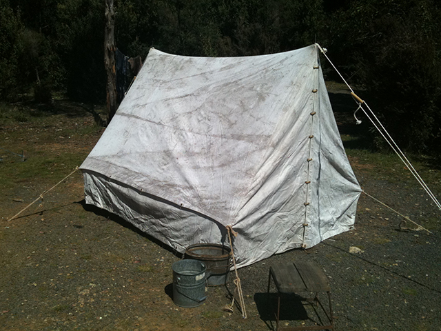 TENT, Canvas 2.2m Long x 1.5m High
