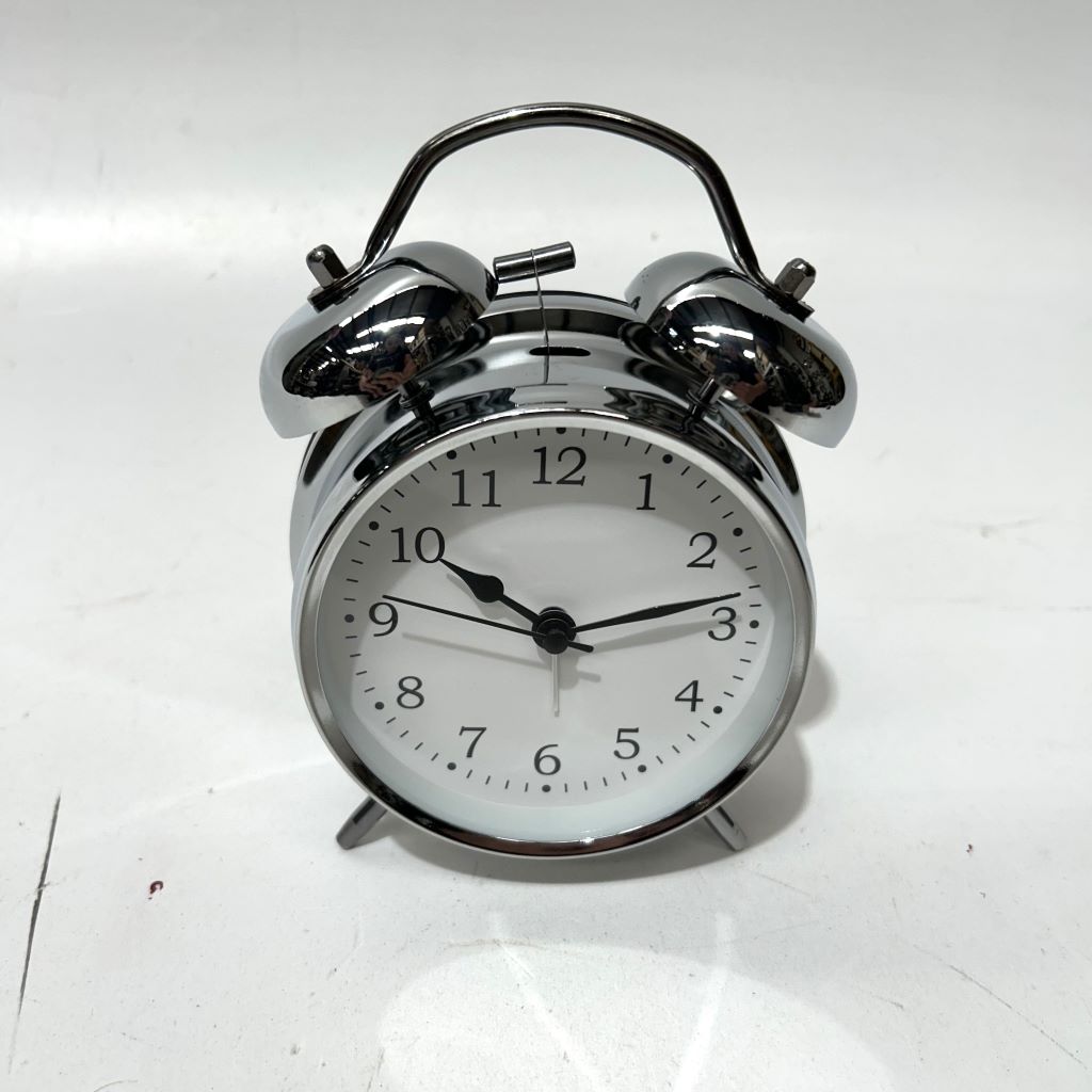 CLOCK, Silver Twin Bell