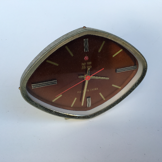 CLOCK, Alarm - Diamond Face Copper
